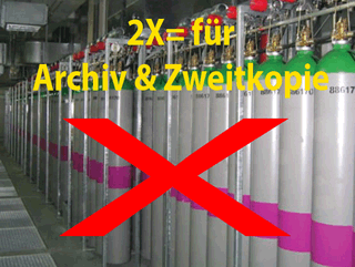 Argonflaschen - Brandschutz